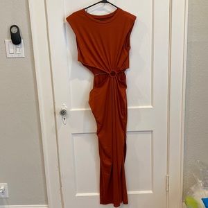 XL midi dress with slit